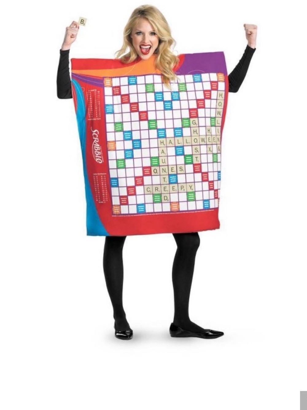 Scrabble Game Board Costume - Halloween Letter Tiles